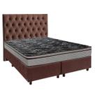 Cama Box + Colchão Casal Conforto Paropas + Cabeceira