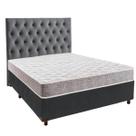 Cama Box + Colchão Casal D23 D23 Inducol + Cabeceira Estofada