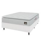 Cama Box Colchão Casal Espuma D33 Vangogh Pillow Top 138x188x67cm Linho Branco Hellen Branco