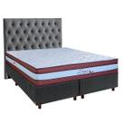 Cama Box + Colchão Casal Molas Ensacadas Legaccy Paropas + Cabeceira Estofada