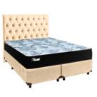 Cama Box + Colchão Casal Molas Ensacadas Life Gold Paropas + Cabeceira Estofada