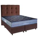 Cama Box + Colchão Casal Molas Ensacadas Petrus Paropas + Cabeceira Estofada