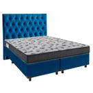 Cama Box + Colchão Casal Ortobom D33 Iso100 + Cabeceira Estofada
