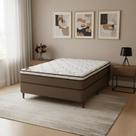 Cama Box + Colchão Castor Casal Innovation One Face Pocket 138x188x54cm
