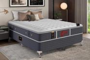 Cama Box + Colchão Castor Casal Super Luxo Light Stress One Face Pocket 138x188x54cm