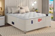 Cama Box + Colchão Castor Casal Super Luxo Vitagel One Face Pocket 138x188x56cm