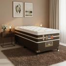 Cama Box + Colchão Castor Solteiro Silver Star Air One Face Tecnopedic 120x203x59cm