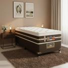 Cama Box + Colchão Castor Solteiro Silver Star Air One Face Tecnopedic 96x203x59cm