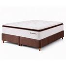 Cama Box Colchão com Molas Ensacadas King Alto Premium Sleep Marrom 193x203cm BF Colchões