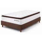 Cama Box Colchão com Molas Ensacadas Solteirão Alto Premium Sleep Marrom 97x203cm BF Colchões