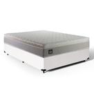 Cama Box + Colchão de Casal Strong D45 One Face 138x188x59cm Branco - Suporta até 150kg por pessoa