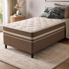 Cama Box + Colchão de Solteiro Classic Molas Ensacadas 78x188x61cm