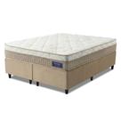 Cama Box Colchão Queen Molas Ensacadas Euro In Natural Confort 158x198x63cm Bege