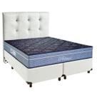 Cama Box + Colchão Queen Molas Ensacadas Petrus Paropas + Cabeceira Estofada