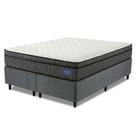 Cama Box Colchão Queen Ortopédico D33 Euro Pillow Ultra 158x198x63cm Cinza