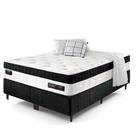 Cama Box Colchão Queen Size com Molas Ensacadas Master 158x198x77cm Preto