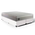 Cama Box + Colchão Queen Strong D45 One Face 158x198x59cm Branco - Suporta até 150kg por pessoa