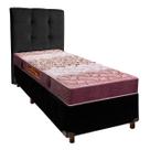 Cama Box + Colchão Solteiro D26 Ortophedic Sankonfort + Cabeceira Estofada Cama Box + Colchão Solteiro D26 Ortophedic Sankonfort + Cabeceira Estofada