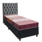 Cama Box + Colchão Solteiro D26 Ortophedic Sankonfort + Cabeceira Estofada