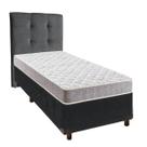 Cama Box + Colchão Solteiro D33 D33 Inducol + Cabeceira Estofada