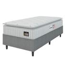Cama Box Colchão Solteiro Espuma D33 Vangogh 88x67cm Branco/cinza Hellen Branco Cama Box Colchão Solteiro Espuma D33 Vangogh 88x67cm Branco/cinza Hellen Branco