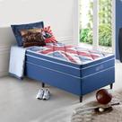 Cama Box Colchão Solteiro Londres Mola Ensacada Anjos 88x188x63 cm Anjos