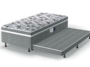 Cama Box Com Auxiliar Conjugado Solteiro D28 ProDormir Advanced Pillow Gray (88x188x43)