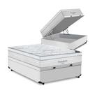 Cama Box Com Baú Casal Blindado + Colchão De Molas Ensacadas - Ortobom - Freedom 138x188x74cm Branco
