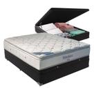 Cama + Box Com Baú Casal E Colchão Freedom Ortobom D33 Cor:preto