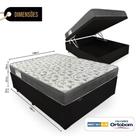 Cama Box Com Baú Casal Sintético + Colchão De Espuma D33 - Ortobom - ISO 100 138cm - Preto
