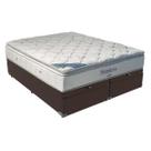 Cama Box com Baú King Marrom e Colchão Freedom Ortobom D33