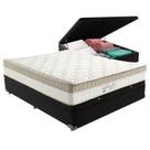 Cama Box Com Baú Preto E Colchão Casal King Best Anjos
