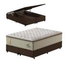 Cama Box com Baú Queen Marrom + Colchão de Molas Prolastic - Probel - Guarda-Costas Max 158x198x82cm