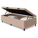 Cama Box com Baú Solteiro 0,88m com 41cm de Altura Prince Bege