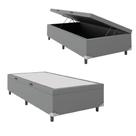 Cama Box Com Baú Solteiro 0,88m Com 41cm De Altura Prince