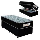 Cama Box com Baú Solteiro Sonnolux com Colchão Molas Ensacadas Sintético Preto Sereneprime