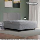 Cama Box com Cabeceira Casal Herval Ortopedic Black, Espuma Alto Suporte, 56x138x188 cm