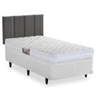 Cama Box com Cabeceira Solteiro Herval Frontier, Espuma Alto Suporte, 56x88x188 cm Cama Box com Cabeceira Solteiro Herval Frontier, Espuma Alto Suporte, 56x88x188 cm