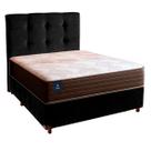 Cama Box Com Colchão Casal Celebration Euro Flex Colchões + Cabeceira Preto Cama Box Com Colchão Casal Celebration Euro Flex Colchões + Cabeceira Preto