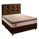 Cama Box Com Colchão Casal D45 Belmont Hellen + Cabeceira Marrom