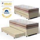 Cama Box com Colchão de Classic Molas Pocket com Auxiliar de Espuma Unique Solteiro 88 cm