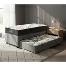 Cama Box com Colchão de Espuma D33 Ortobom Airtech 100 com Auxiliar de Molas Unique Solteiro 88 cm