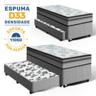 Cama Box com Colchão de Espuma D33 Pillow In Anjos Ortosleep com Auxiliar de Espuma Unique Solteiro 88 cm