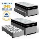 Cama Box com Colchão de Espuma D45 Pillow In DAngelis OrtoConfort Auxiliar de Molas Unique Solteiro 88 cm Cama Box com Colchão de Espuma D45 Pillow In DAngelis OrtoConfort Auxiliar de Molas Unique Solteiro 88 cm