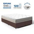 Cama Box com Colchão de Espuma D45 Pillow Top Ortopédico Domo Queen 158cm Cama Box com Colchão de Espuma D45 Pillow Top Ortopédico Domo Queen 158cm