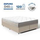 Cama Box com Colchão de Espuma D45 Pillow Top Ortopédico Domo Queen 158cm