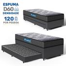 Cama Box com Colchão de Espuma D60 Double Face Guarda Costas Comfort Force Probel Auxiliar de Espuma Unique Solteiro 88 cm