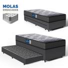 Cama Box com Colchão de Espuma D60 Double Face Guarda Costas Comfort Force Probel + Auxiliar de Espuma Unique Solteiro 88cm