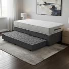 Cama Box com Colchão de Molas Ensacadas Ortobom One Face Plenno Superpocket + Auxiliar de Molas Solteiro 88cm