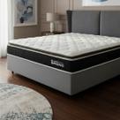 Cama Box com Colchão de Molas Ensacadas Pillow Top Black Spring Topazio Casal 138cm